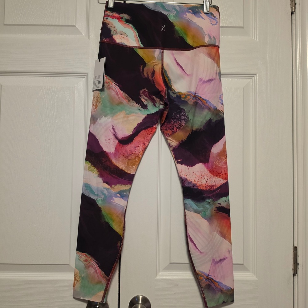 Knix HiTouch High Rise Legging Flow Motion Abstract Print Multi Color Size Large - Picture 7 of 8